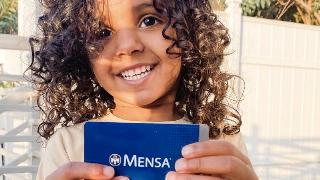 two year old holding mensa membership