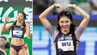 Chinese female athlete Yanni Wu is preparing to compete in the women's 100m hurdles at the 2024 Yangtze River Delta International Track and Field Diamond Championships (Shanghai/Suzhou) in Suzhou, Jiangsu Province, China, on April 27, 2024. | XIAMEN, CHINA - APRIL 20: Wu Yanni of China reacts during the Women's 100M hurdles during the 2024 Diamond League Xiamen Meeting at Xiamen Egret Stadium on April 20, 2024 in Xiamen, China.