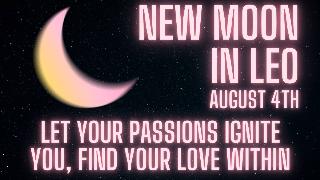 A pink and yellow fuzzy illustration of a cresent moon against a starry background. There's glowing pink text that reads, 