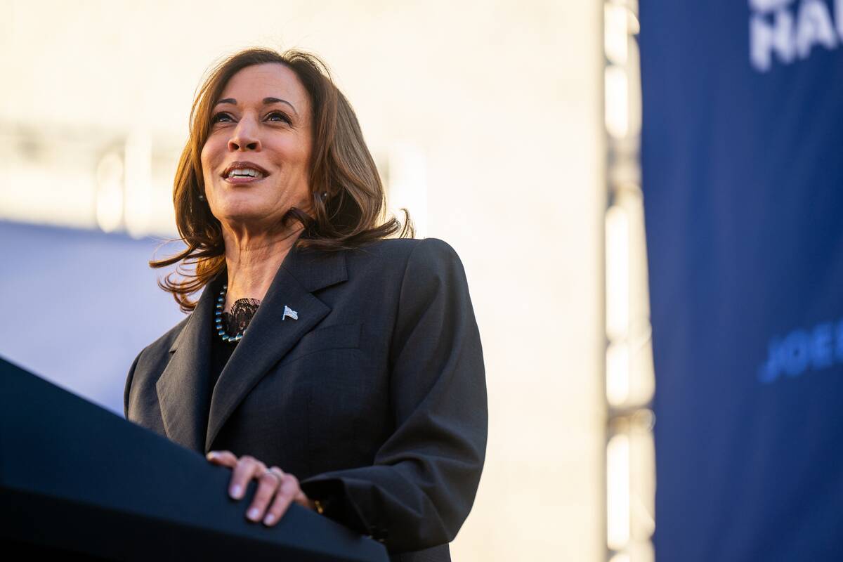 Vice President Kamala Harris speaks during a 'First In The Nation' campaign rally at South Carolina State University on February 02, 2024 in Orangeburg, South Carolina. The vice president continues campaigning across the state ahead of the February 3 primary election.