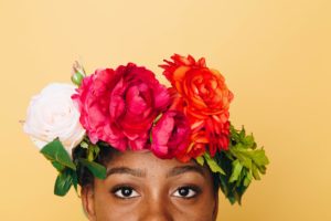 woman with flower crown